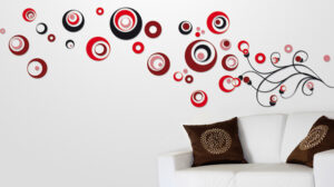 Stenske nalepke RDEČI KROGI M22