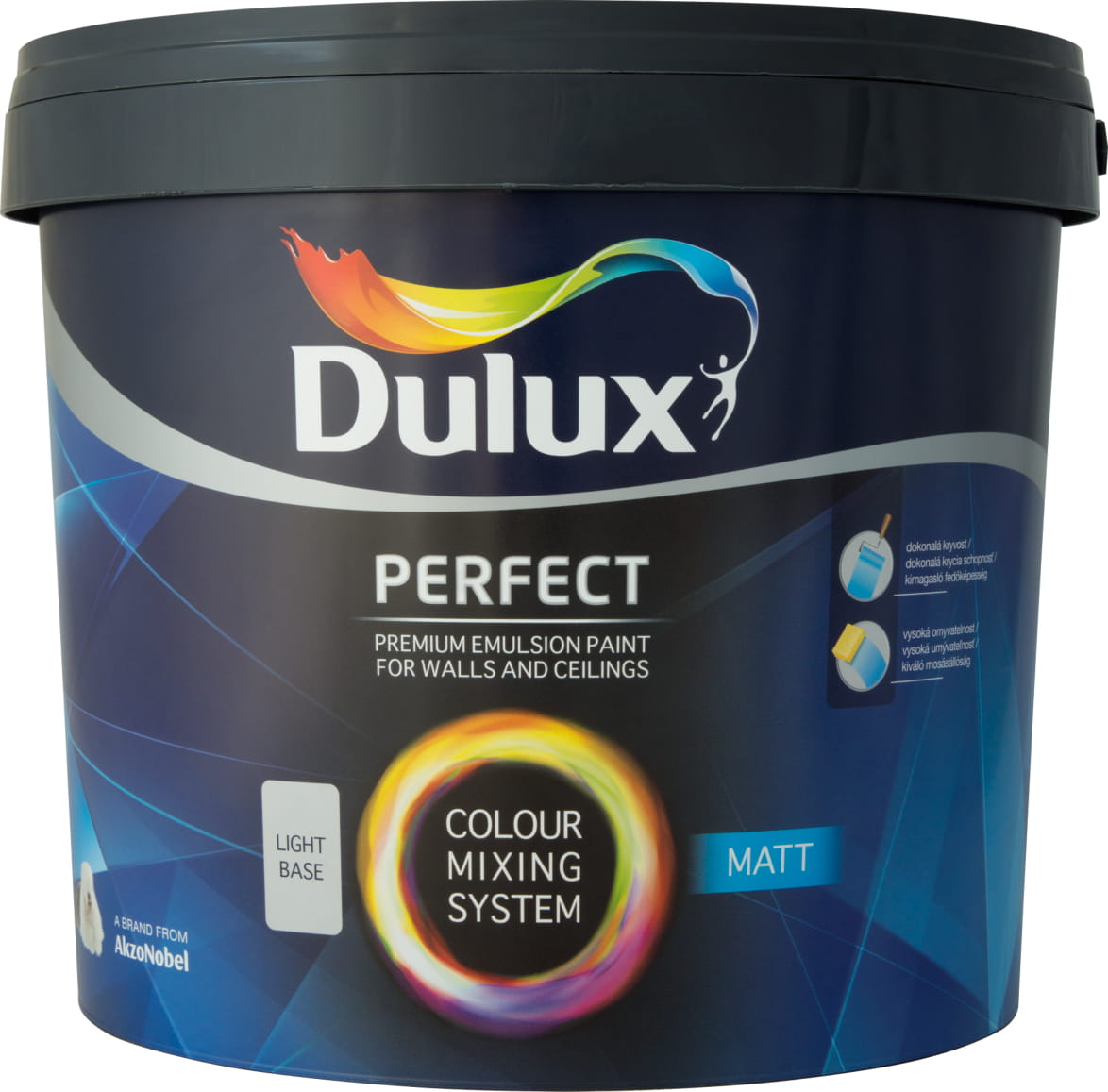 Lateks zidna barva MIKS 1/2,5/5L PERFECT MATT Dulux 1 Lateks zidna barva bela PERFECT MATT LIGHT Dulux