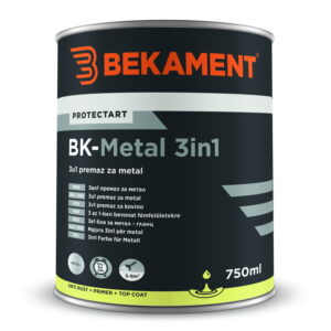 Barva za kovino 3v1 bela RAL 9016 1L BK – METAL Bekament 2 Barva za kovino 3v1 BK – METAL Bekament