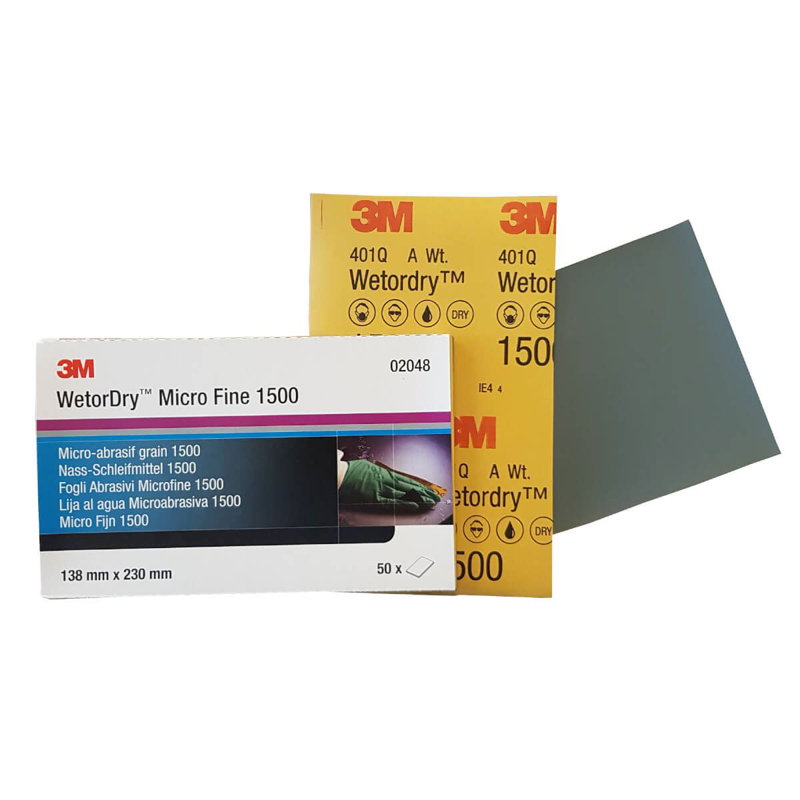 Vodobrusni papir P1500 138x230mm WETORDRY 02048 3M 1 Vodobrusni papir P1500 138x230mm WETORDRY 02048 3M