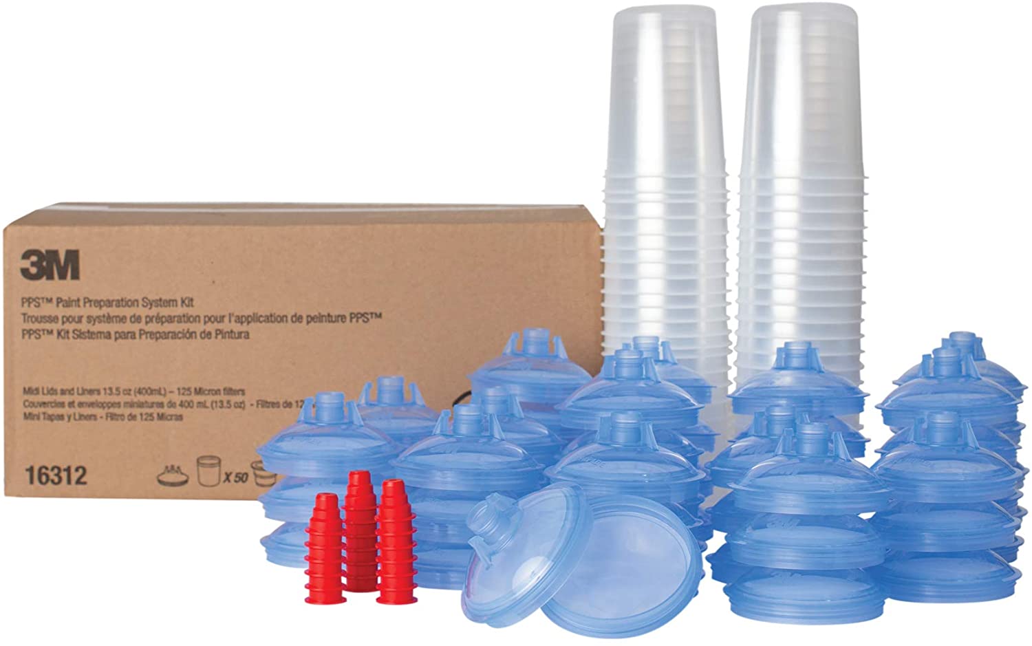 SET lončki za barvo PPS MIDI 400ml 125μ 16312 3M 1 SET lončki za barvo PPS MIDI 400ml 125μ 16312 3M