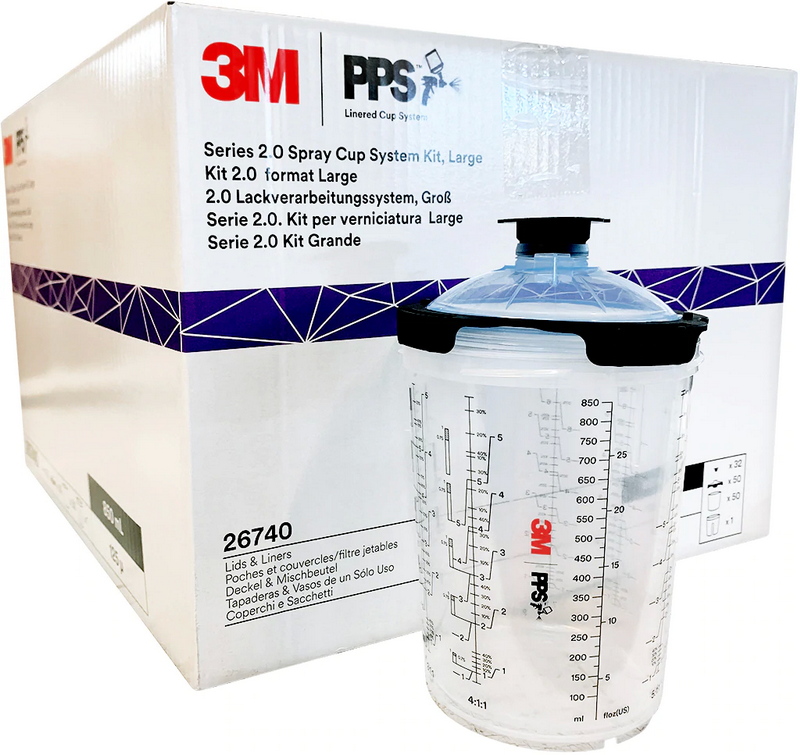 SET lončki za barvo 50/1 PPS 2.0 LARGE 850ml 125μ 26740 3M 1 SET lončki za barvo 50/1 PPS 2.0 LARGE 850ml 125μ 26740 3M