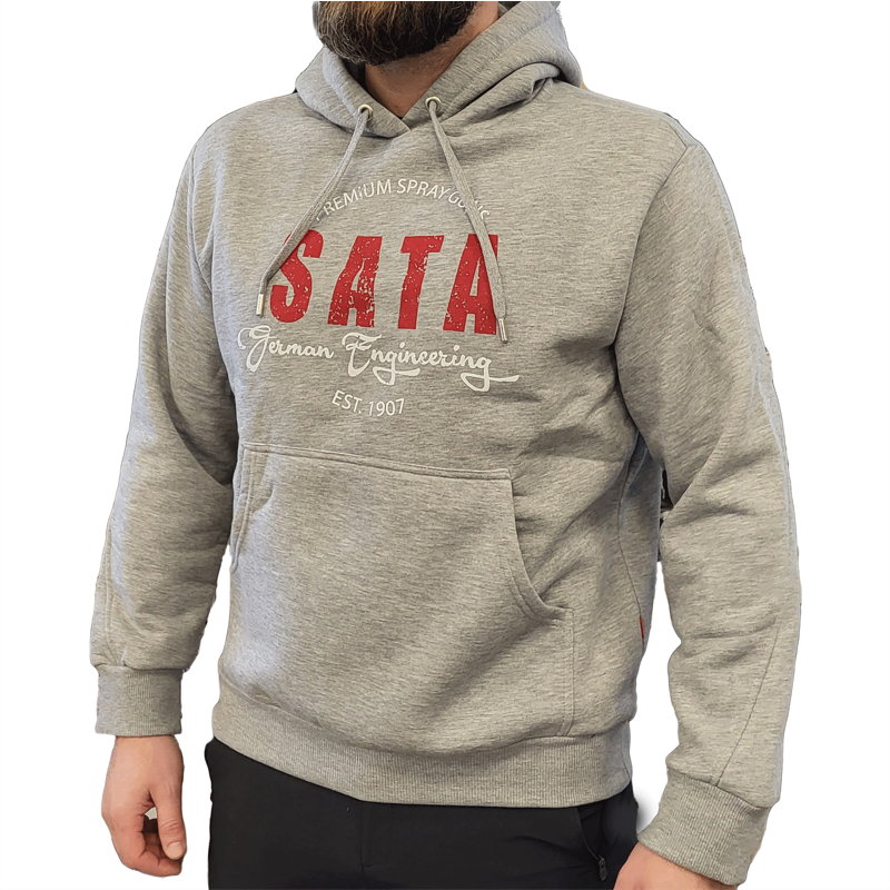 Hoodie pulover s kapuco siv VINTAGE SATA 1 Hoodie pulover s kapuco siv VINTAGE SATA