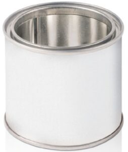 Kovinska posoda za barvo s pokrovom 0,25L natur Ø73mm 3 Kovinska posoda za barvo s pokrovom 0,25L natur Ø73mm