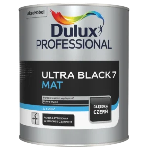 Lateks barva za stene črna mat 1L ULTRA BLACK 7 Dulux 2