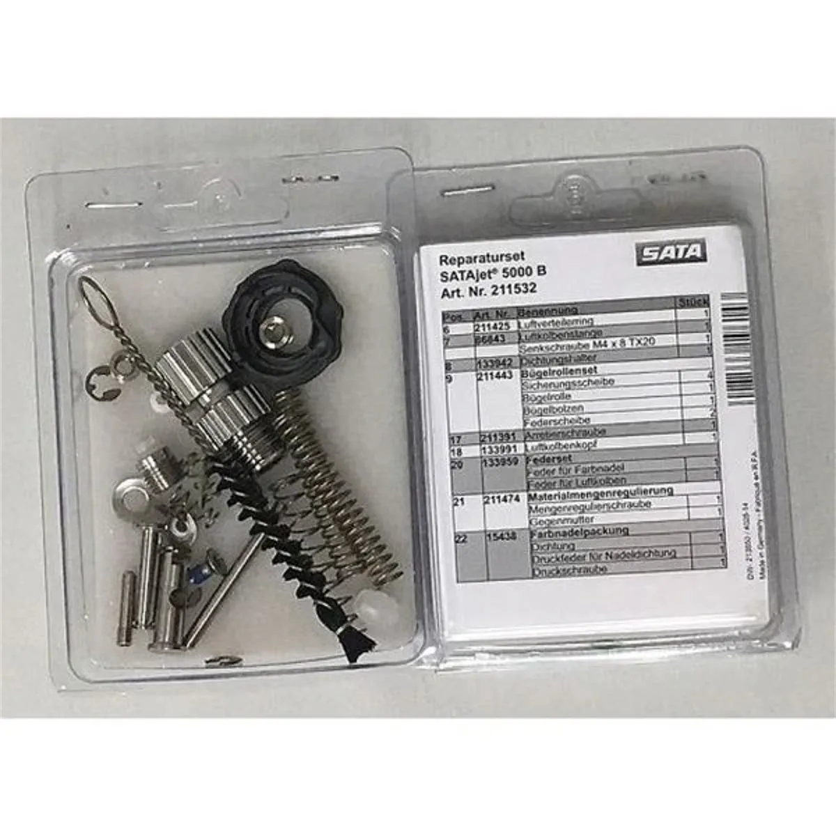 Set za popravilo brizgalne pištole 5000 B 211532 SATA 2 Set za popravilo brizgalne pištole 5000 211532 SATA 2
