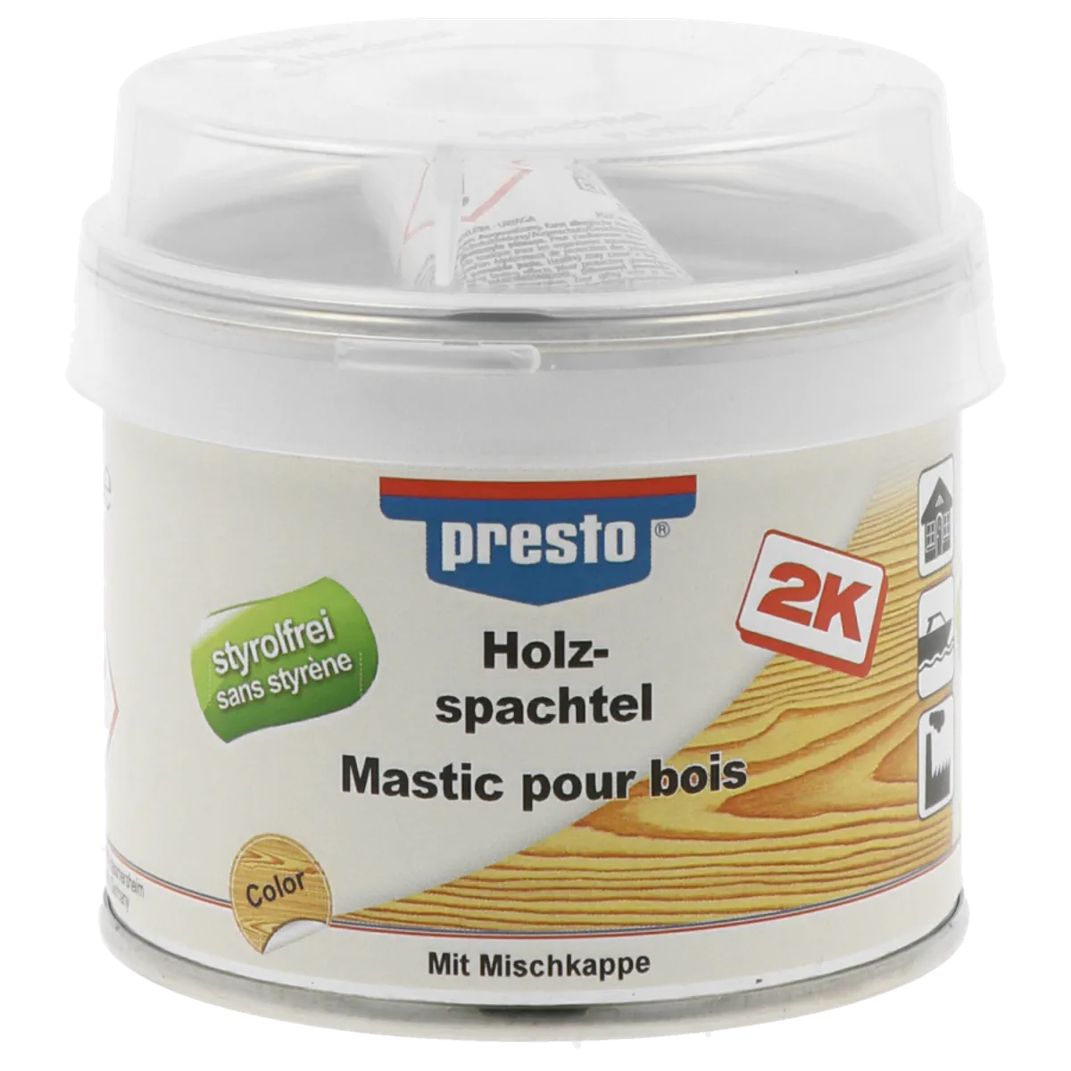 Poliester kiti in laminacijski kit kompleti 250/500/1000g Presto 2 Presto 443503 – kit za les hrast