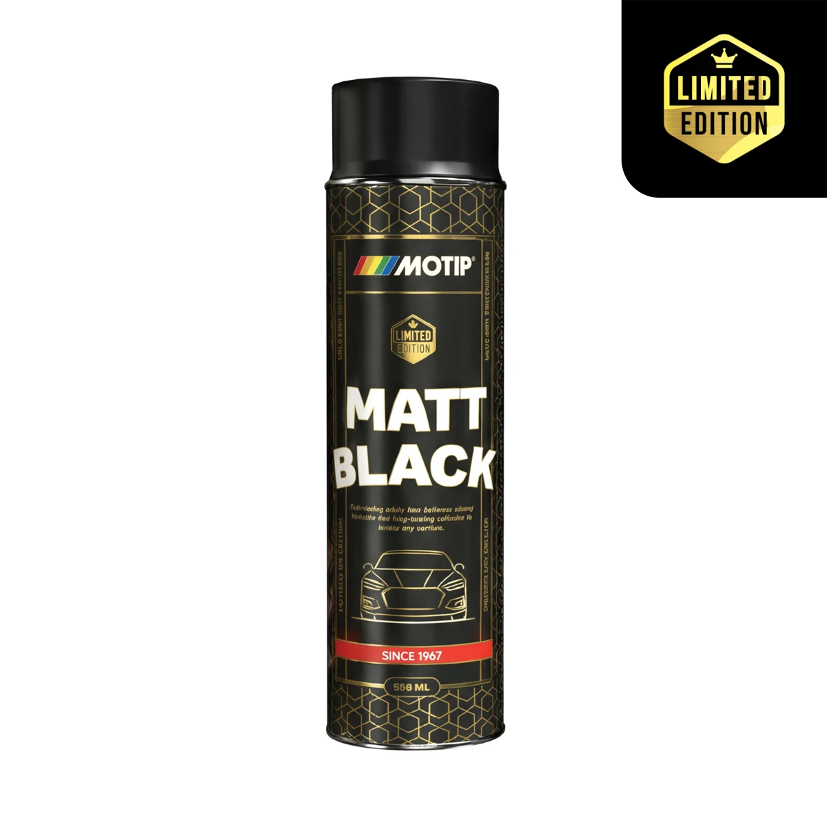 Akrilna barva v spreju 600ml MATT BLACK 604006 LE 2026 Motip 1 Akrilna barva v spreju 600ml MATT BLACK 604006 LE 2026 Motip