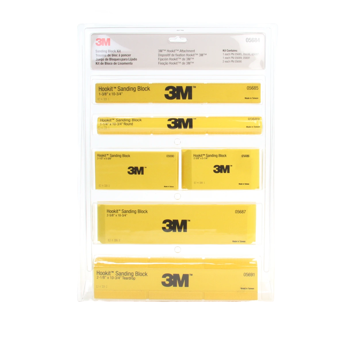 Brusni blok komplet 6/1 ročni različni HOOKIT 05684 3M 1 Brusni blok komplet 6/1 ročni različni HOOKIT 05684 3M