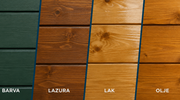 Barva, lazura, olje ali lak
