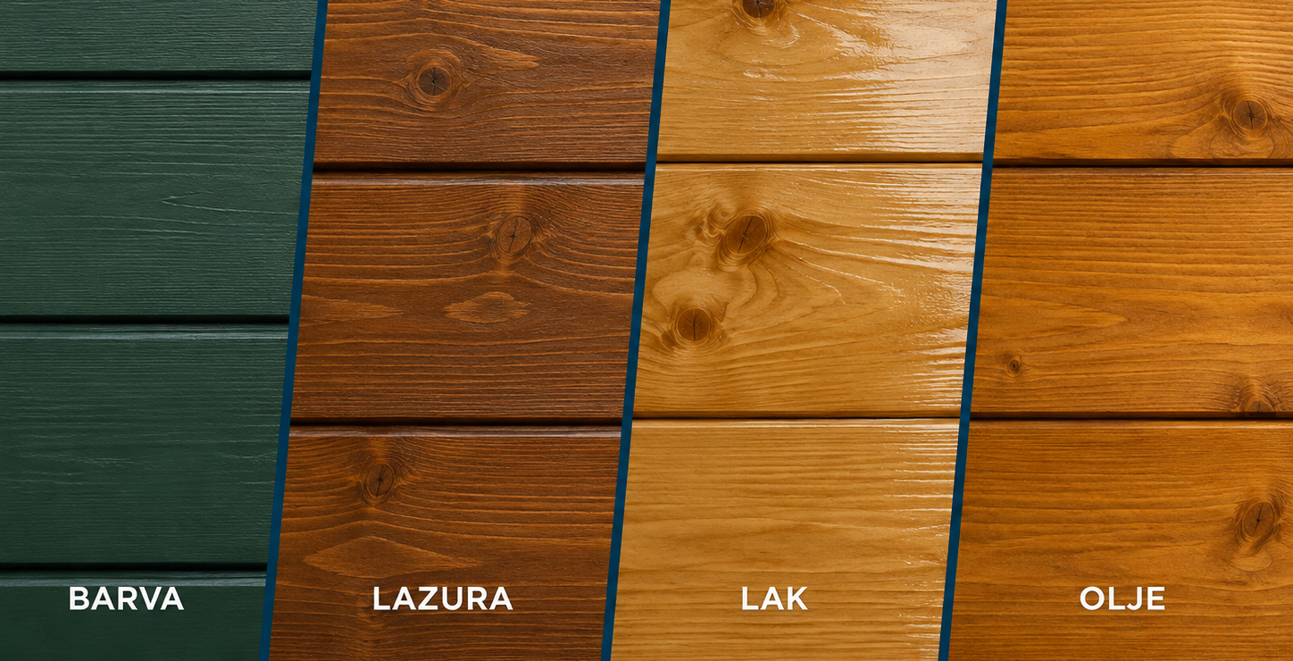 Barva, lazura, olje ali lak