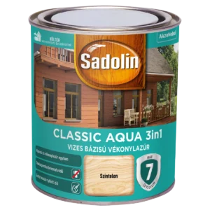 Vodna barva za les 3v1 brezbarvna 0,75L SADOLIN CLASSIC AQUA