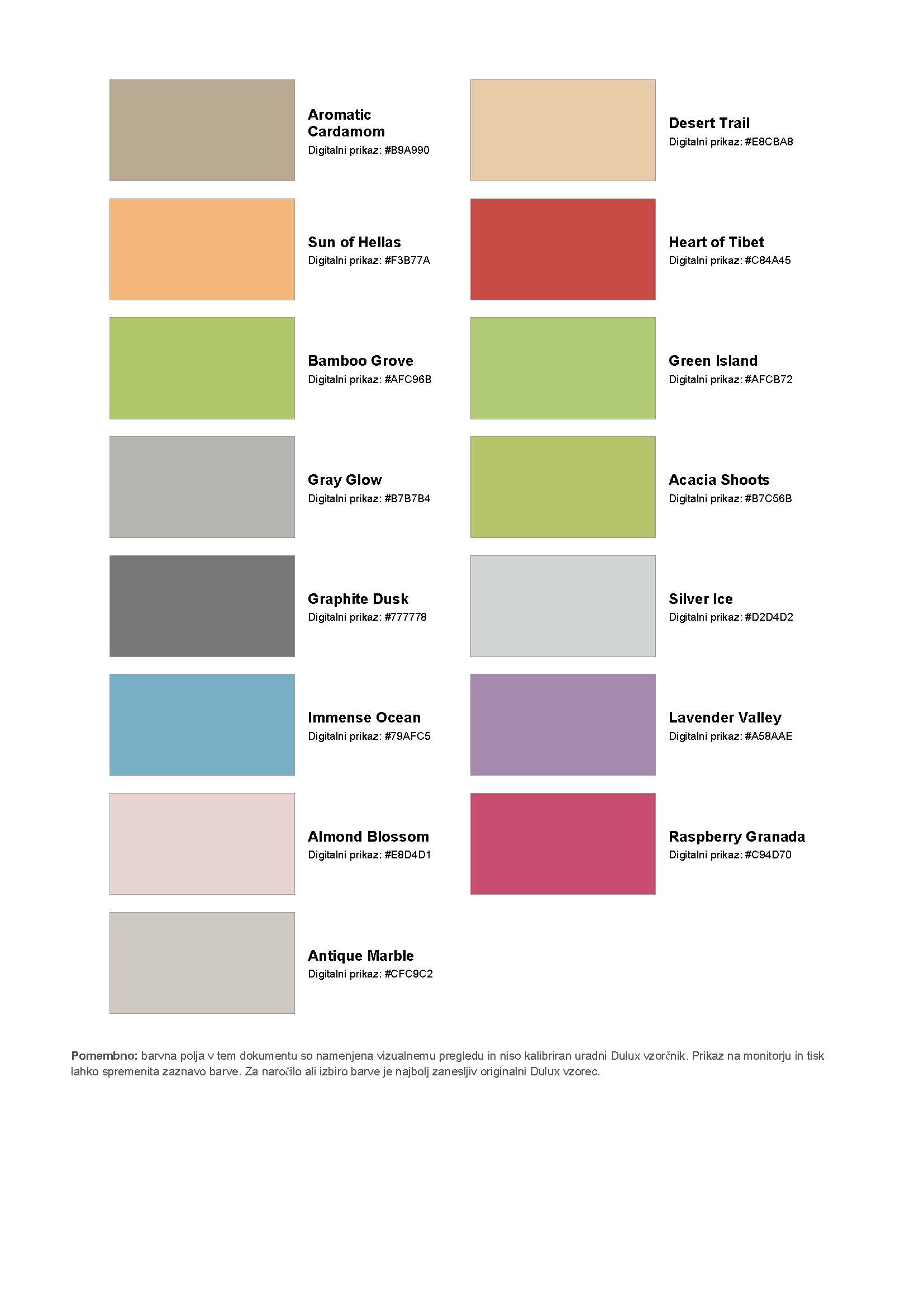 Pralna zidna barva 2,5L Colours Of the World DULUX 10 Pralna zidna barva 2,5L Colours Of the World DULUX odtenki 2